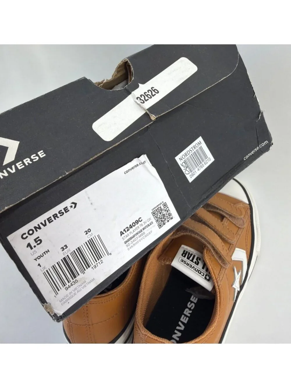 Converse Star Player 76 Gingersnap Shoes Size Youth 1.5
